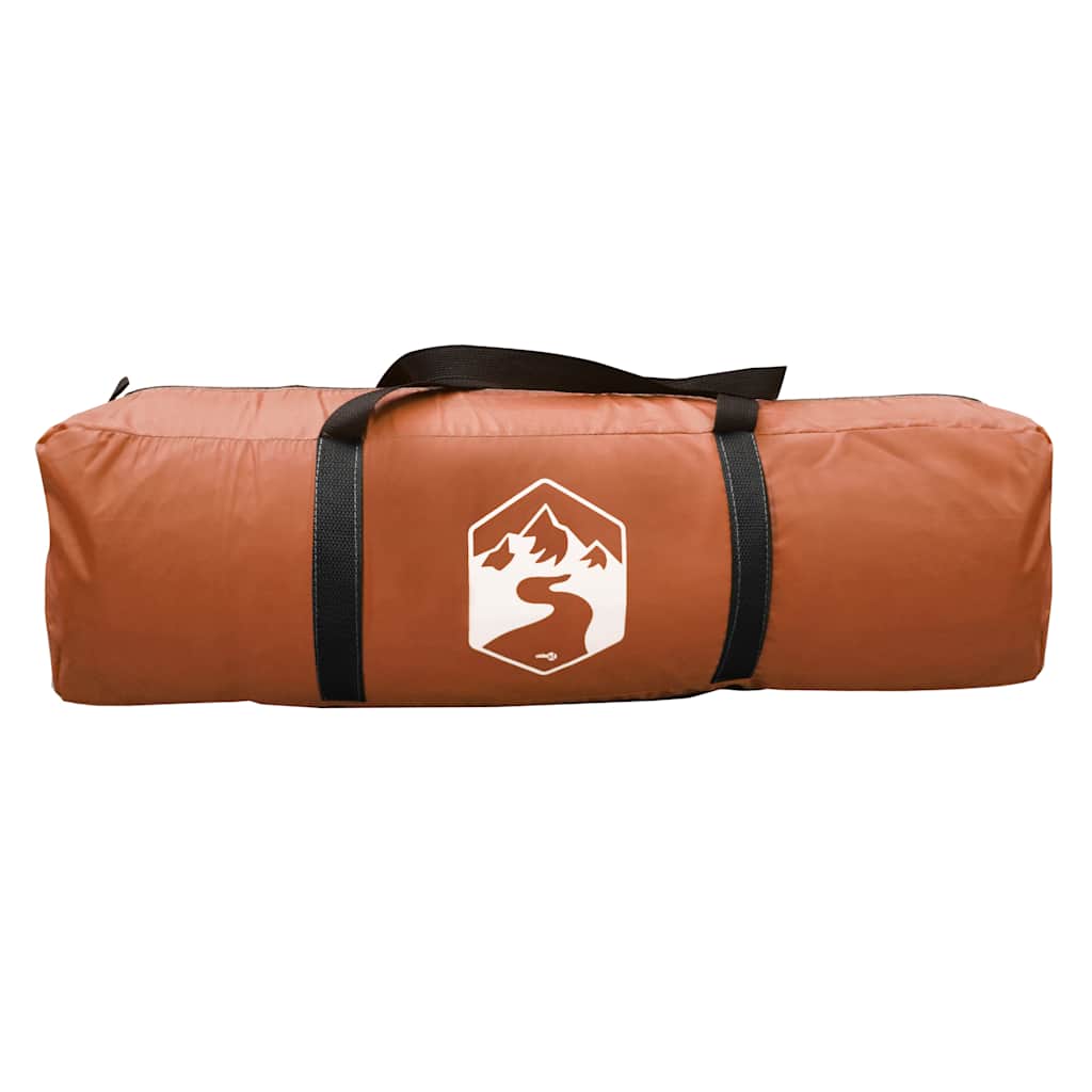 Family Tent Dome 6-Person Grey and Orange Waterproof