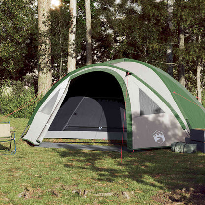 Camping Tent Dome 4-Person Green Waterproof