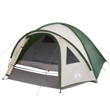 Camping Tent Dome 4-Person Green Waterproof