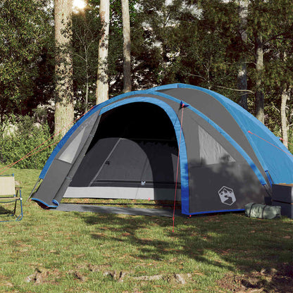 Camping Tent Dome 4-Person Blue Waterproof