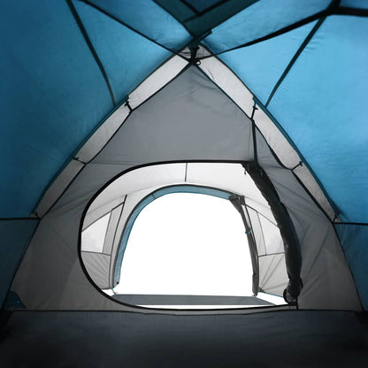 Camping Tent Dome 4-Person Blue Waterproof