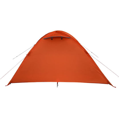 Camping Tent Dome 4-Person Orange Waterproof