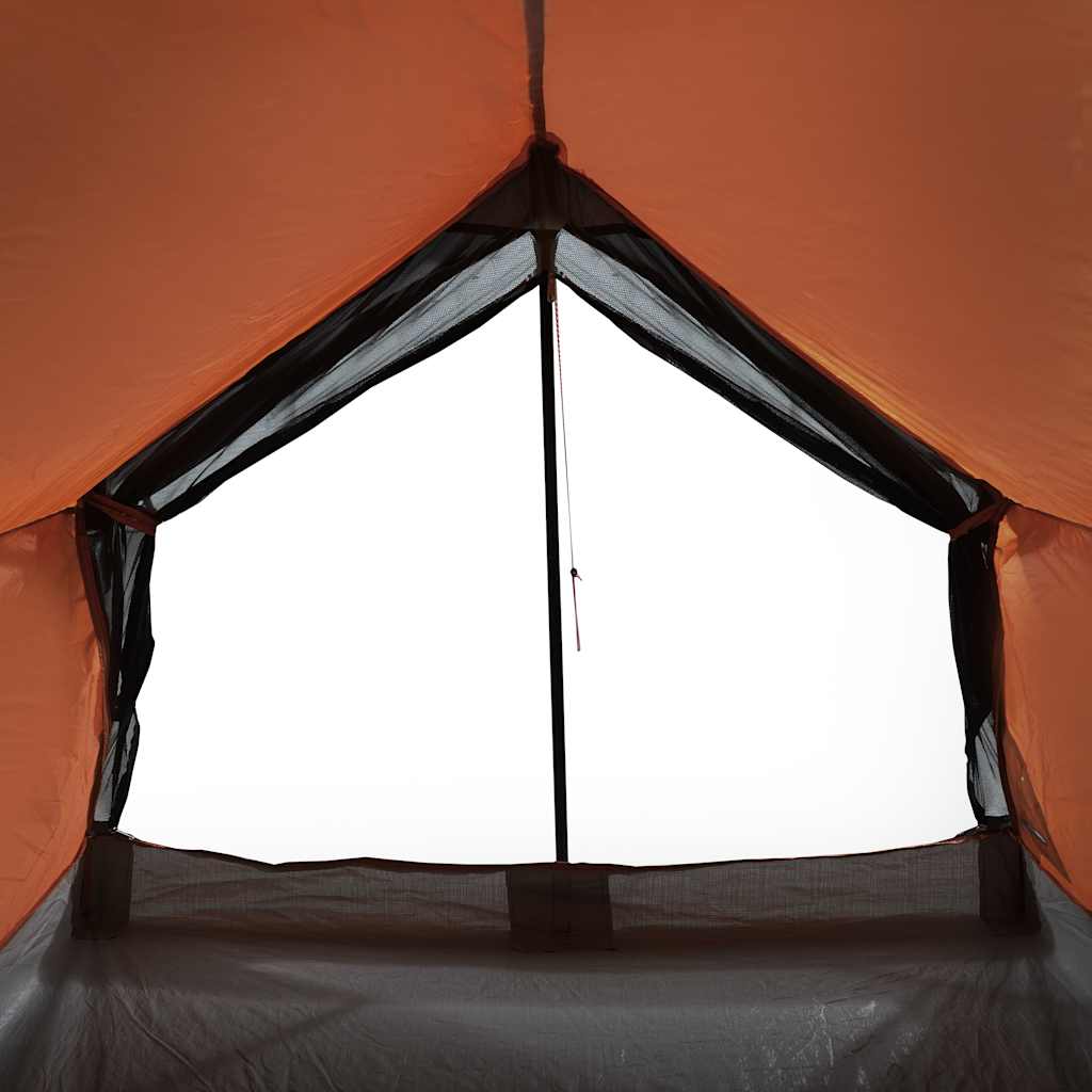 Camping Tent 2-Person Grey and Orange Waterproof