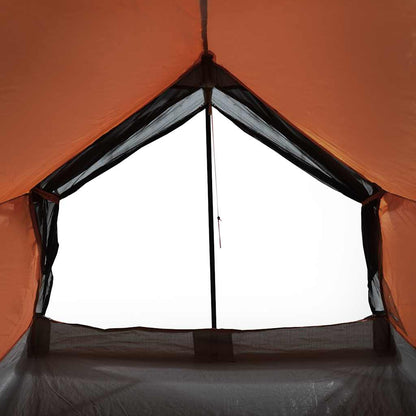 Camping Tent 2-Person Grey and Orange Waterproof