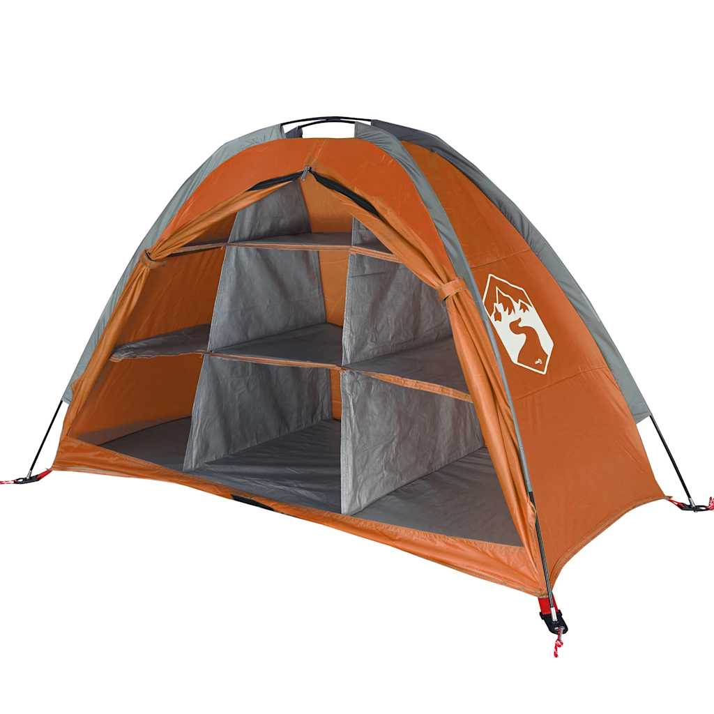 Storage Tent 9 Compartments Grey and Orange Waterproof