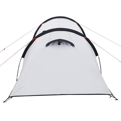 Camping Tent Tunnel 3-Person White Blackout Fabric Waterproof