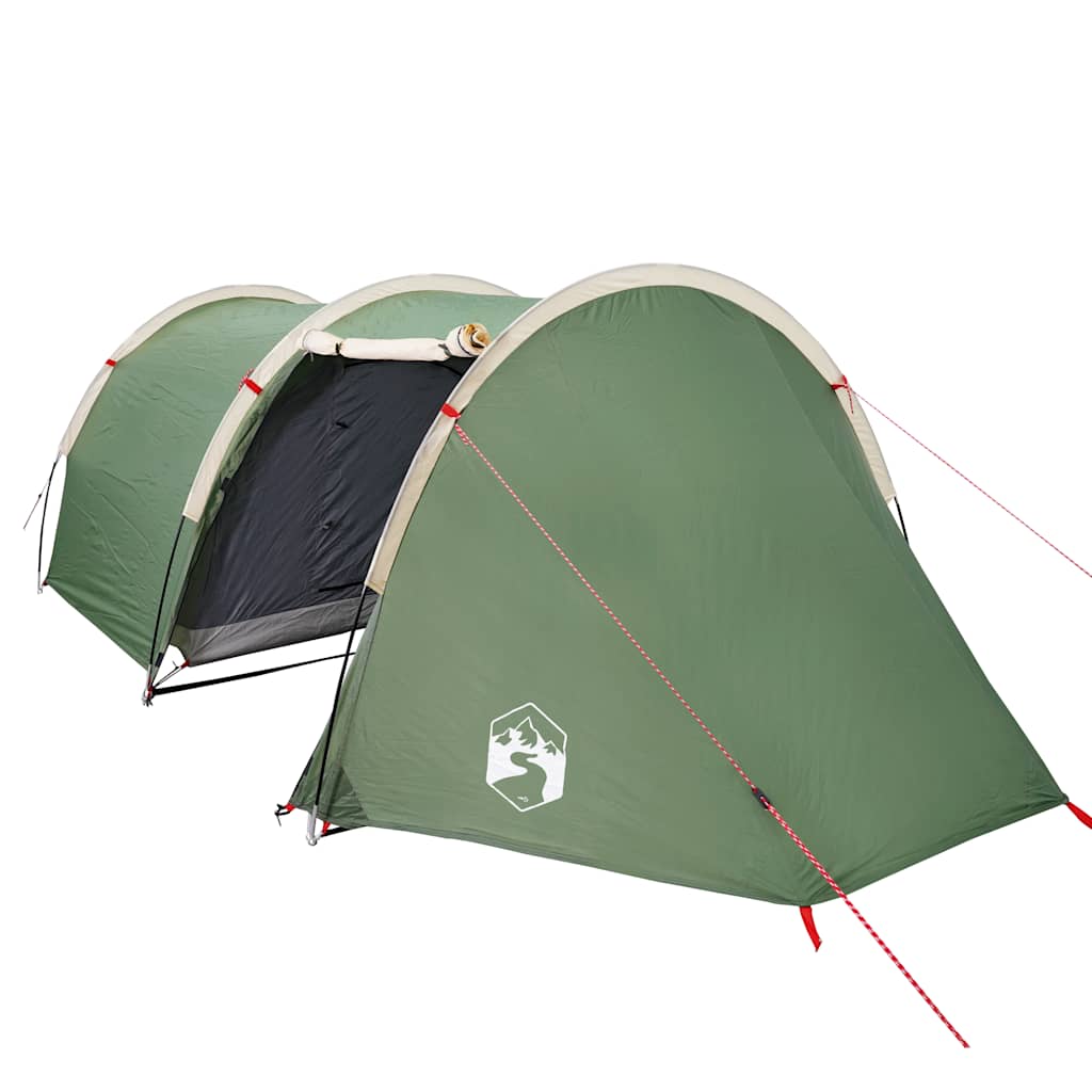 Camping Tent Tunnel 4-Person Green Waterproof