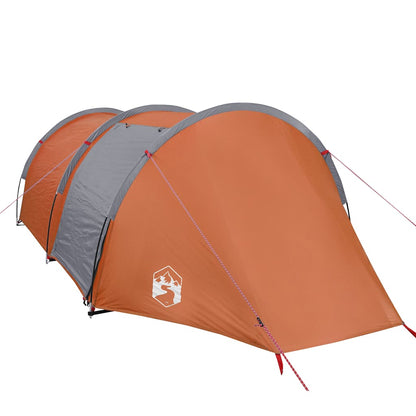 Camping Tent Tunnel 4-Person Orange Waterproof