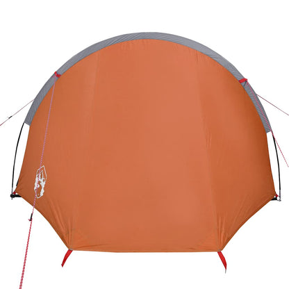 Camping Tent Tunnel 4-Person Orange Waterproof