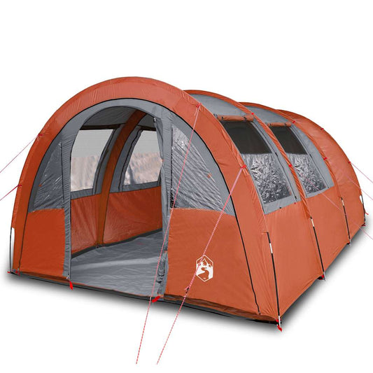 Camping Tent Tunnel 4-Person Orange Waterproof