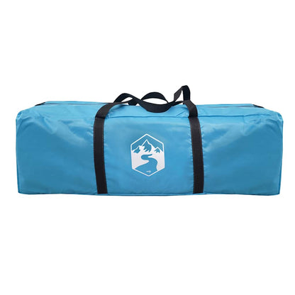 Camping Tent with Porch 4-Person Blue Waterproof