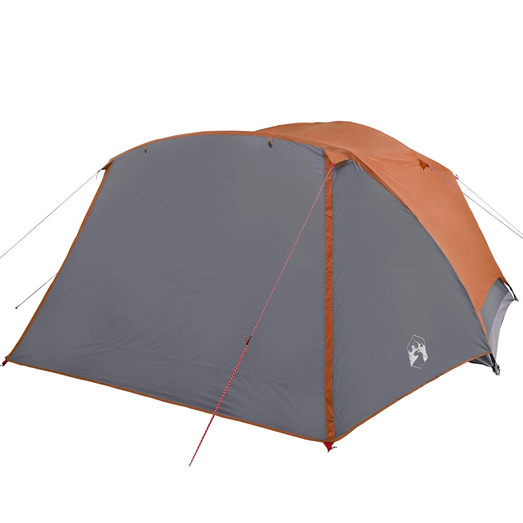 Family Tent with Porch 6-Person Orange Waterproof