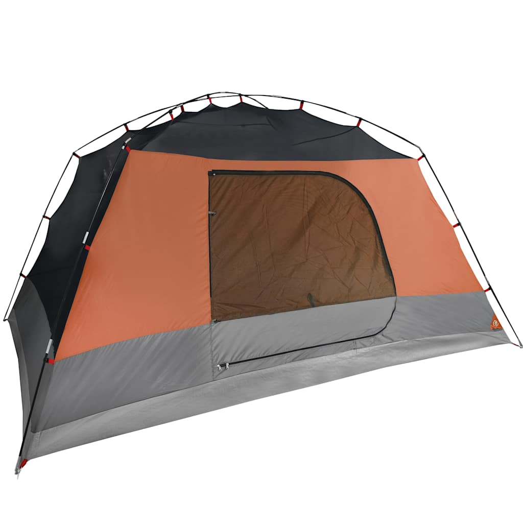 Family Tent with Porch 6-Person Orange Waterproof