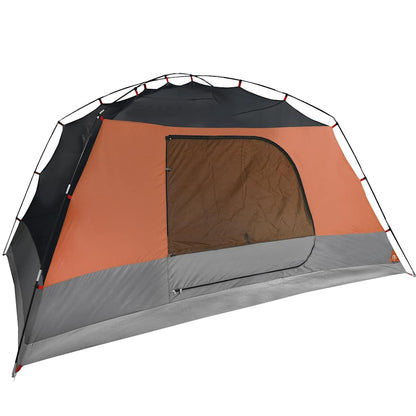 Family Tent with Porch 6-Person Orange Waterproof