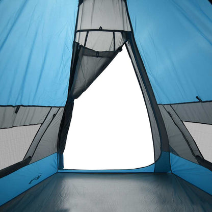 Camping Tent Tipi 7-Person Blue Waterproof