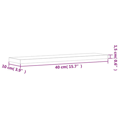 Wall Shelves 4 pcs Grey Sonoma 40x10x1.5 cm Engineered Wood
