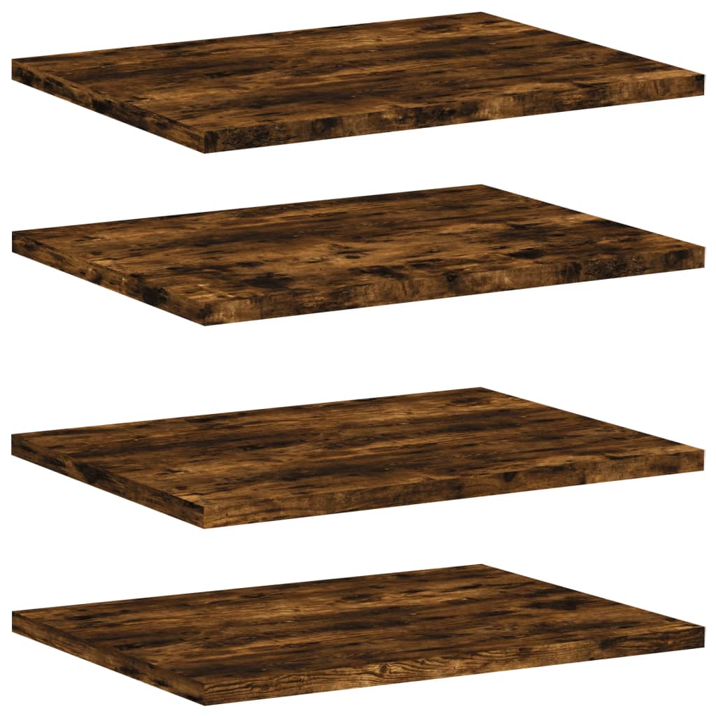 Wall Shelves 4 pcs Smoked Oak 40x30x1.5 cm Engineered Wood