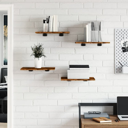 Wall Shelves 4 pcs Smoked Oak 40x30x1.5 cm Engineered Wood