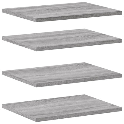 Wall Shelves 4 pcs Grey Sonoma 40x30x1.5 cm Engineered Wood