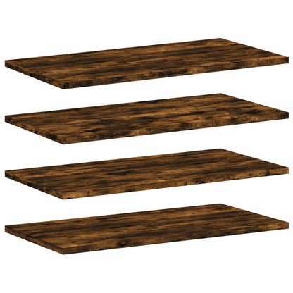 Wall Shelves 4 pcs Smoked Oak 60x30x1,5 cm Engineered Wood