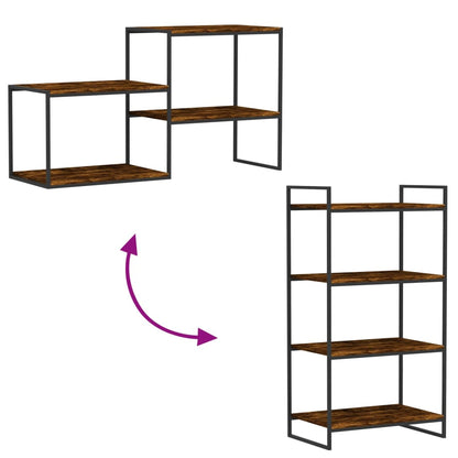 Wall Shelves 4 pcs Smoked Oak 60x40x1,5 cm Engineered Wood