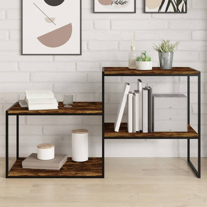 Wall Shelves 4 pcs Smoked Oak 60x40x1,5 cm Engineered Wood