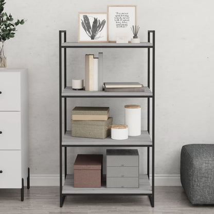 Wall Shelves 4 pcs Grey Sonoma 60x40x1,5 cm Engineered Wood