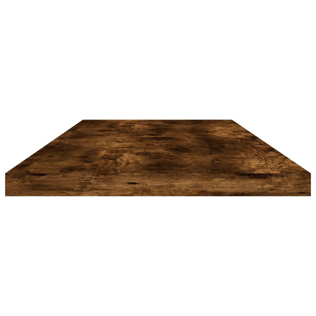 Wall Shelves 4 pcs Smoked Oak 80x20x1.5 cm Engineered Wood