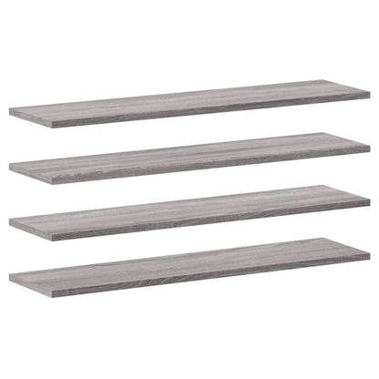 Wall Shelves 4 pcs Grey Sonoma 80x20x1.5 cm Engineered Wood
