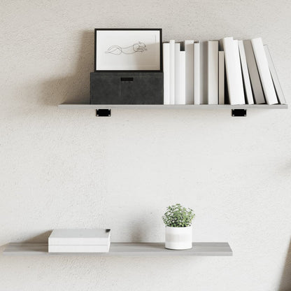 Wall Shelves 4 pcs Grey Sonoma 80x20x1.5 cm Engineered Wood