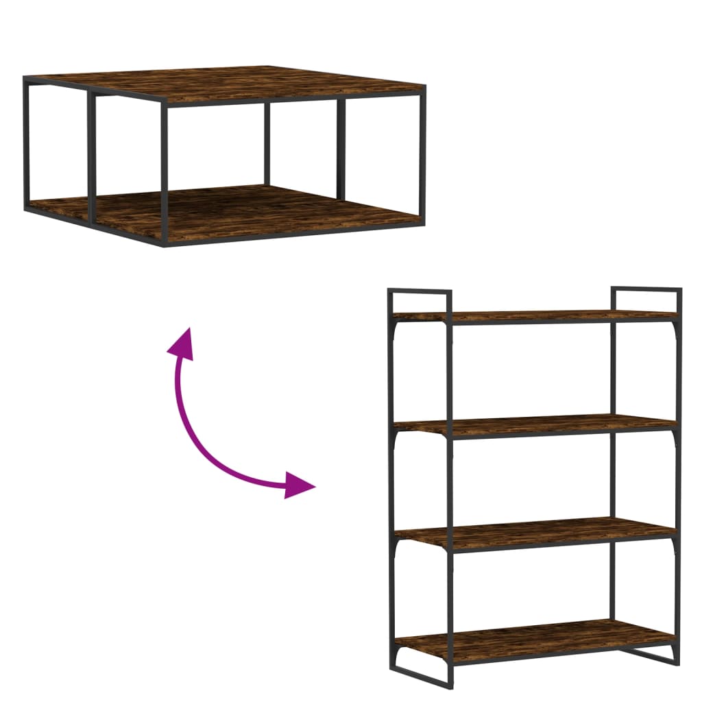 Wall Shelves 4 pcs Smoked Oak 80x40x1,5 cm Engineered Wood