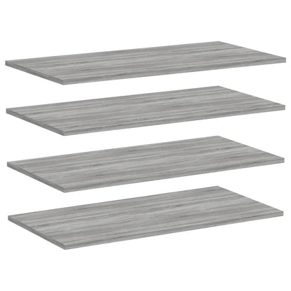 Wall Shelves 4 pcs Grey Sonoma 80x40x1,5 cm Engineered Wood