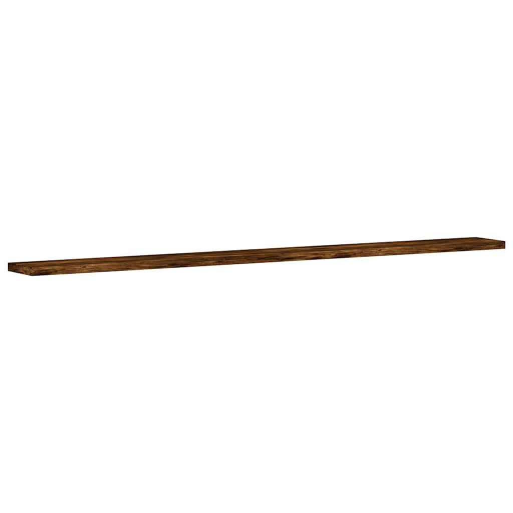 Wall Shelves 4 pcs Smoked Oak 100x10x1.5 cm Engineered Wood
