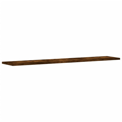 Wall Shelves 4 pcs Smoked Oak 100x20x1.5 cm Engineered Wood