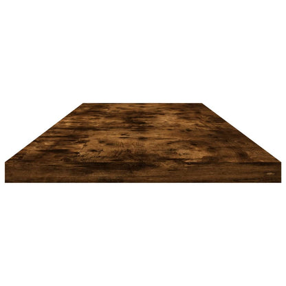Wall Shelves 4 pcs Smoked Oak 100x20x1.5 cm Engineered Wood