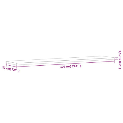 Wall Shelves 4 pcs Grey Sonoma 100x20x1.5 cm Engineered Wood