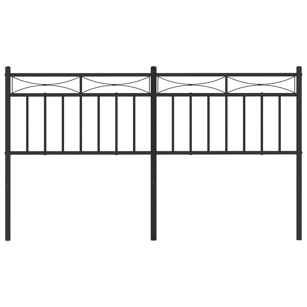 Metal Replace Headboard Black 150 cm