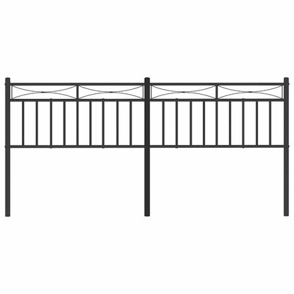 Metal Replace Headboard Black 180 cm