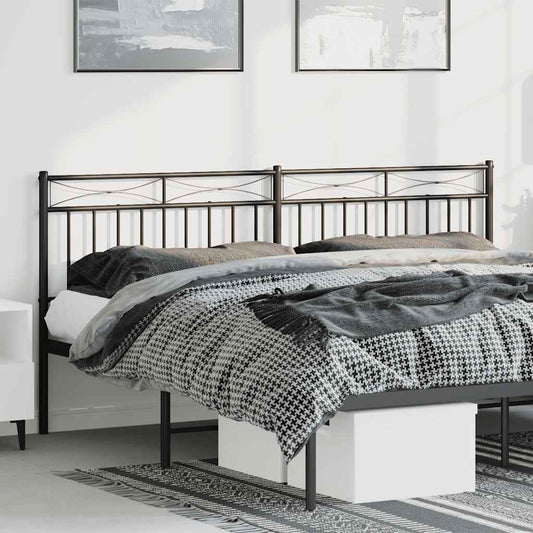 Metal Replace Headboard Black 180 cm