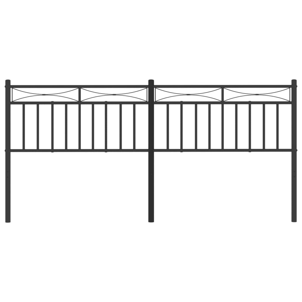 Metal Replace Headboard Black 193 cm