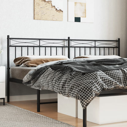 Metal Replace Headboard Black 193 cm