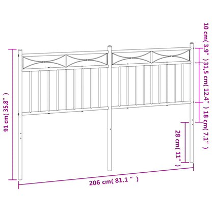 Metal Replace Headboard White 200 cm