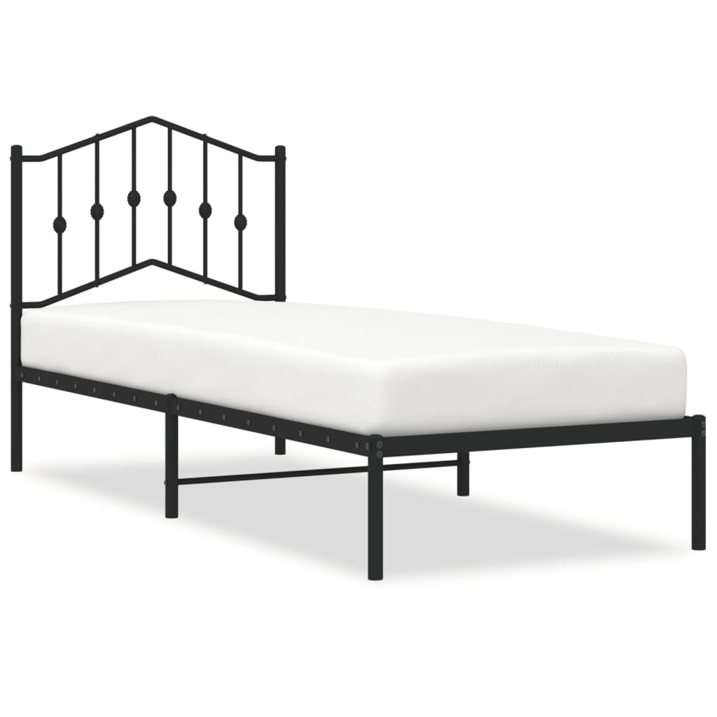 Bed Frame | Black | Steel | Single | Bed Frame | Rectangular | Modern