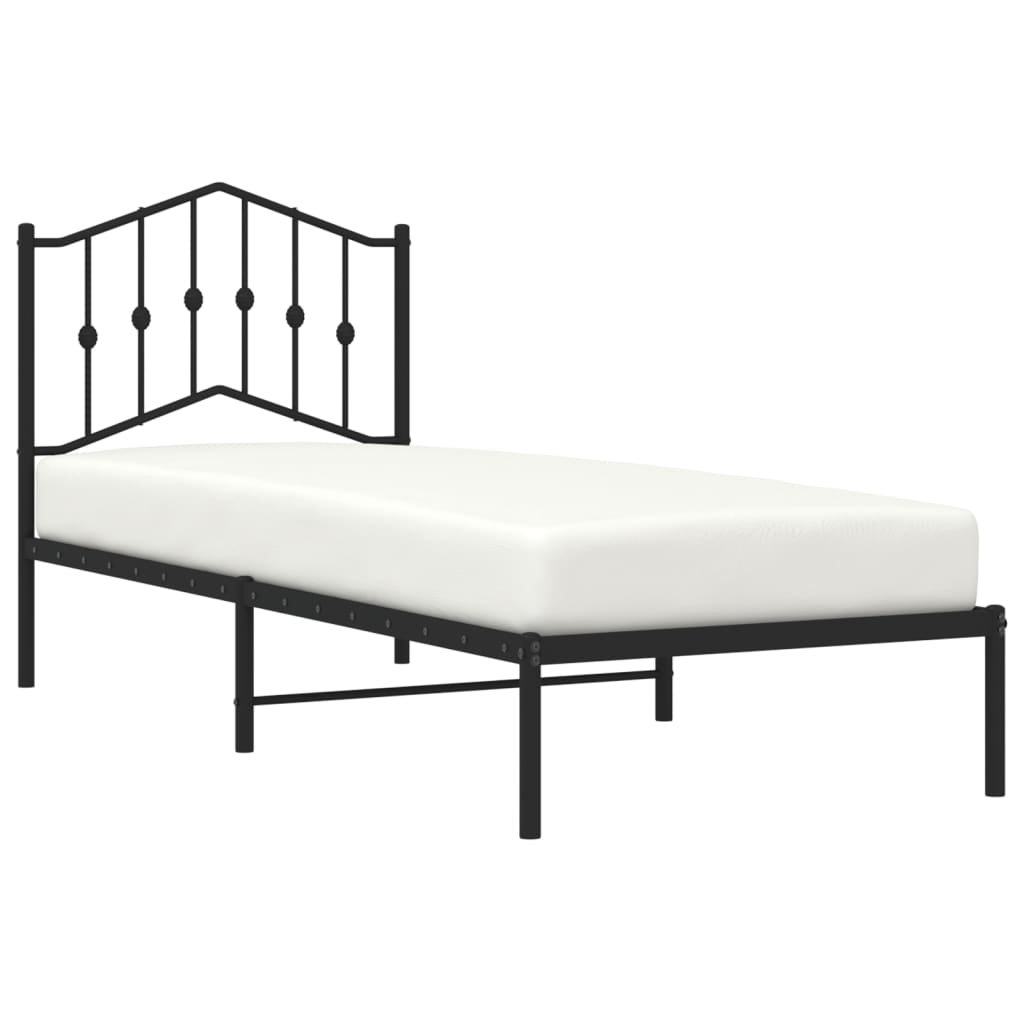 Bed Frame | Black | Steel | Single | Bed Frame | Rectangular | Modern