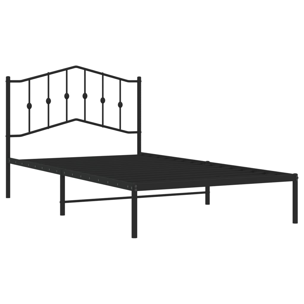 Bed Frame | Black | Powder-coated Steel | Single | Bed Frame