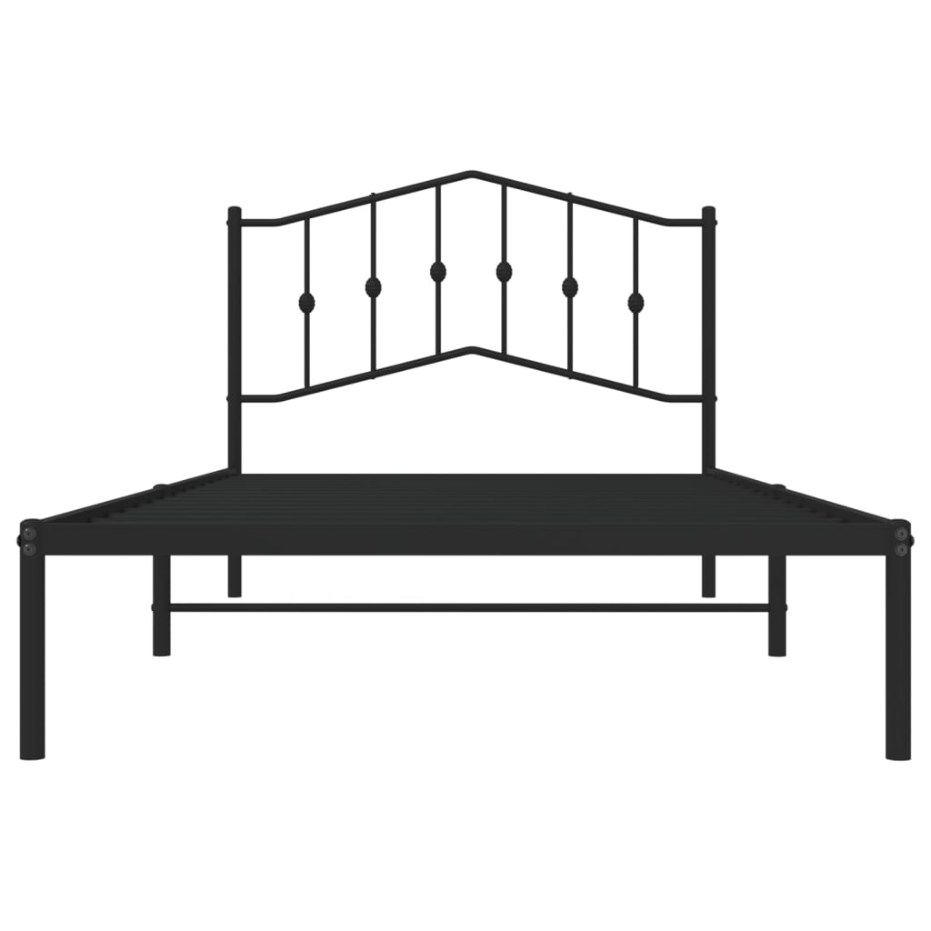 Bed Frame | Black | Powder-coated Steel | Single | Bed Frame