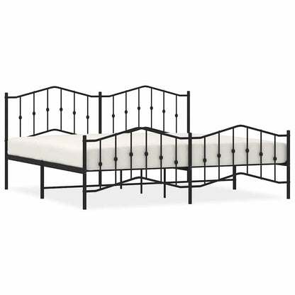 Bed Frame | Black | Powder-Coated Steel | Double | Bed Frame