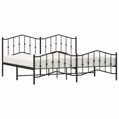 Bed Frame | Black | Powder-Coated Steel | Double | Bed Frame