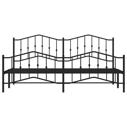 Bed Frame | Black | Powder-Coated Steel | Double | Bed Frame