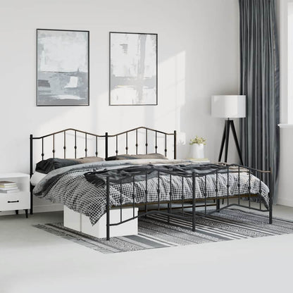 Bed Frame | Black | Powder-Coated Steel | Double | Bed Frame